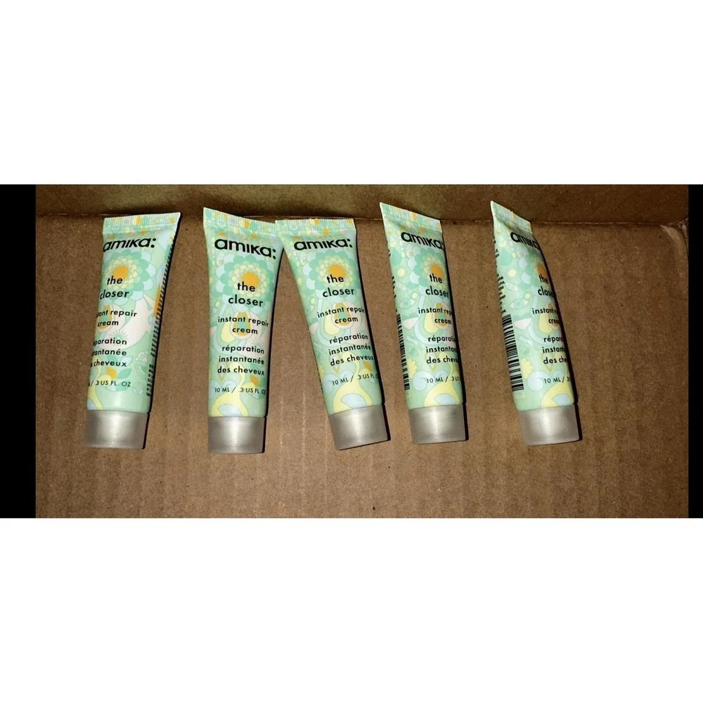 Amika The Closer Instant Repair Cream Travel Size Lot of 5 Tubes‎ hair care